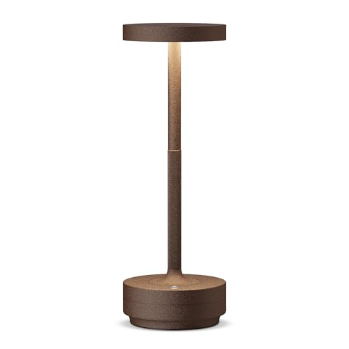 Detalle de SLSMD Rugine, lámpara de mesa LED inalámbrica regulable, 3 tonos y 5000 mAh