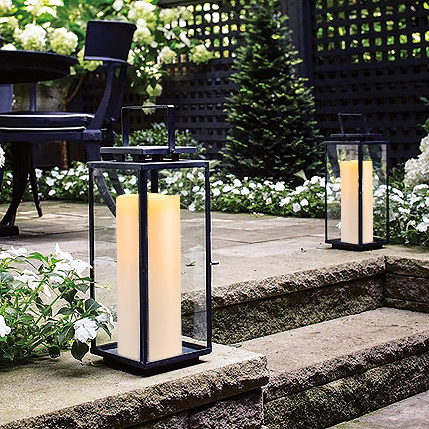 Thumbnail 4 de Homemory 4" x 10" Flameless LED Candles, Set of 4 with Remote and Timers