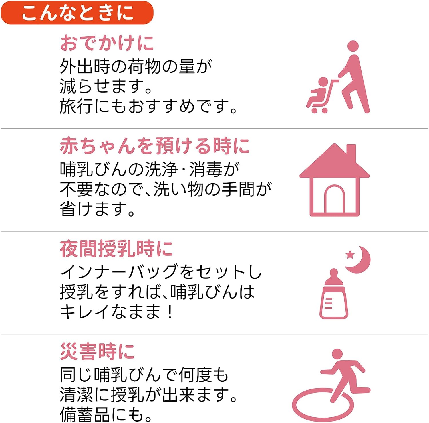 Detalle 2 de カネソン 哺乳びん用インナーバッグ 目印線付き 20枚入り×2セット