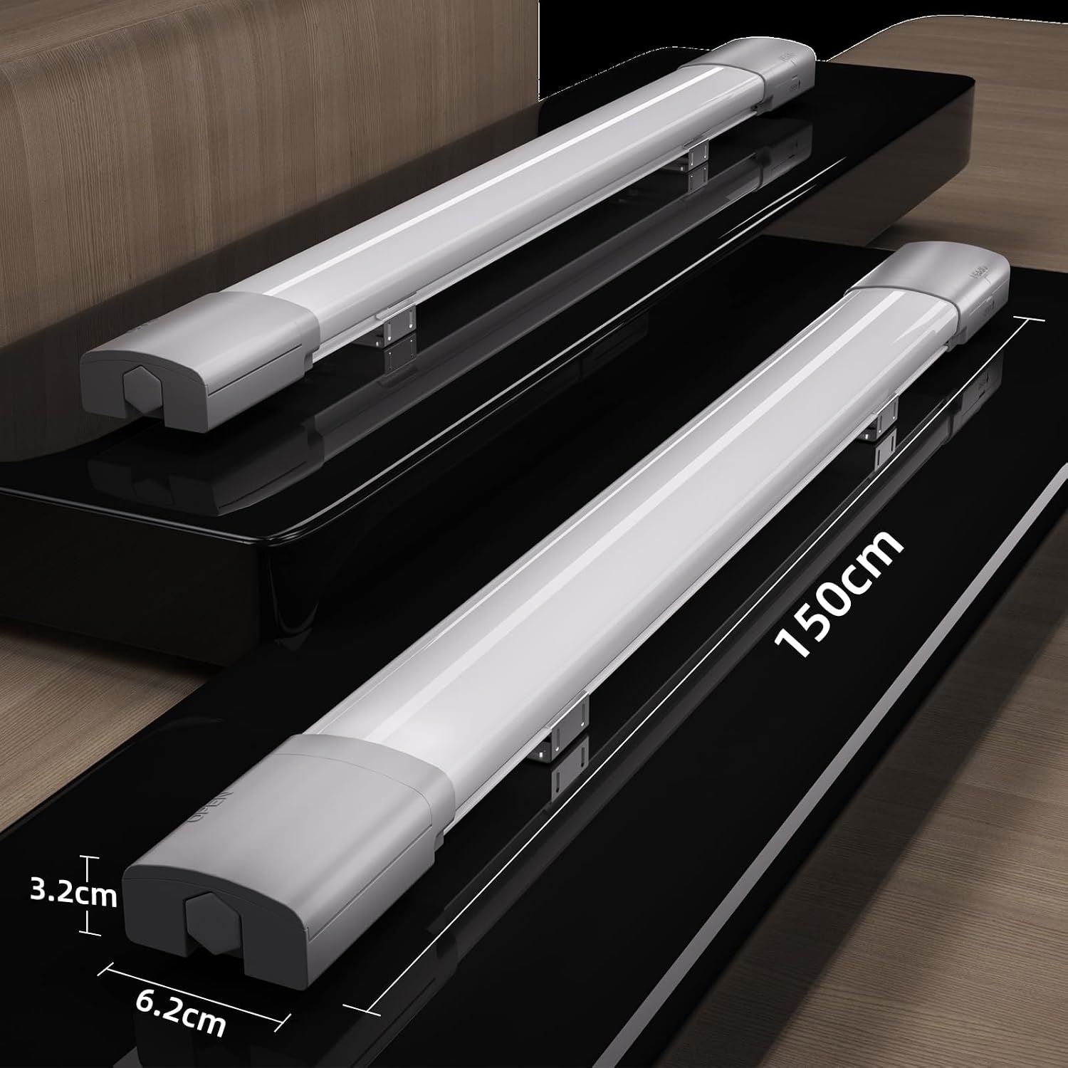 Thumbnail 6 de Modlicht Modlicht LED Feuchtraumleuchte 150 cm (45 W, 5.000 K, 4.950 lm) – Ultraslim Deckenleuchte mit IP65