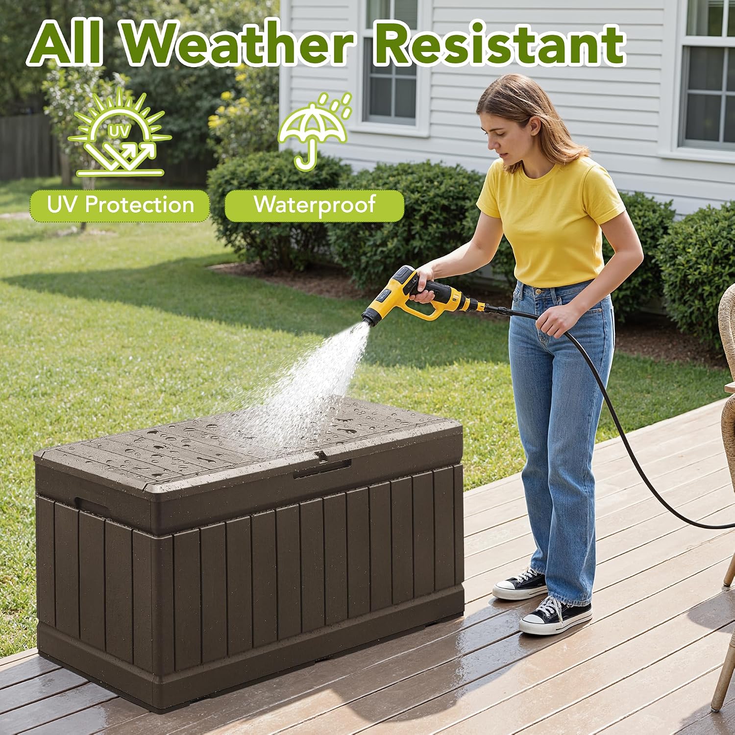 Thumbnail 4 de Devoko outdoor deck box, 80-gallon capacity