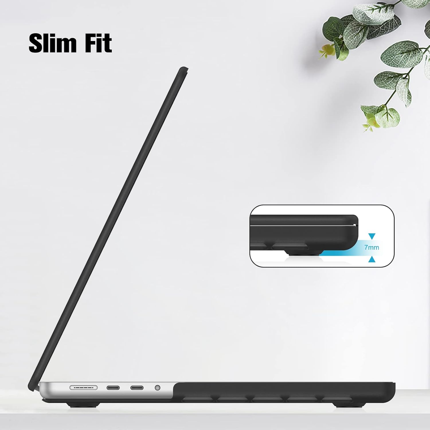 Detalle de Fintie Schutzhülle für MacBook Pro 14 Zoll (M5–M1 Pro/Max, 2026–2021) – Schwarz matt