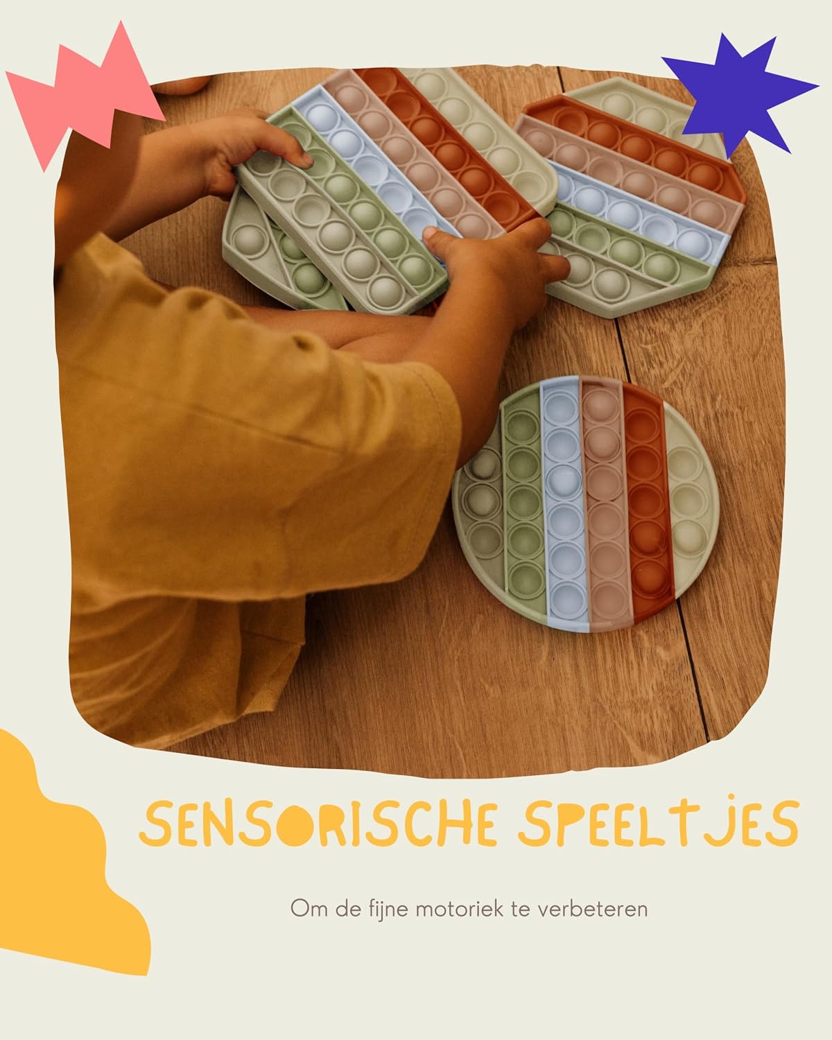 Detalle 2 de Valino Pop-It-Pastell-Set pop-it-speelgoed van siliconen in vier vormen