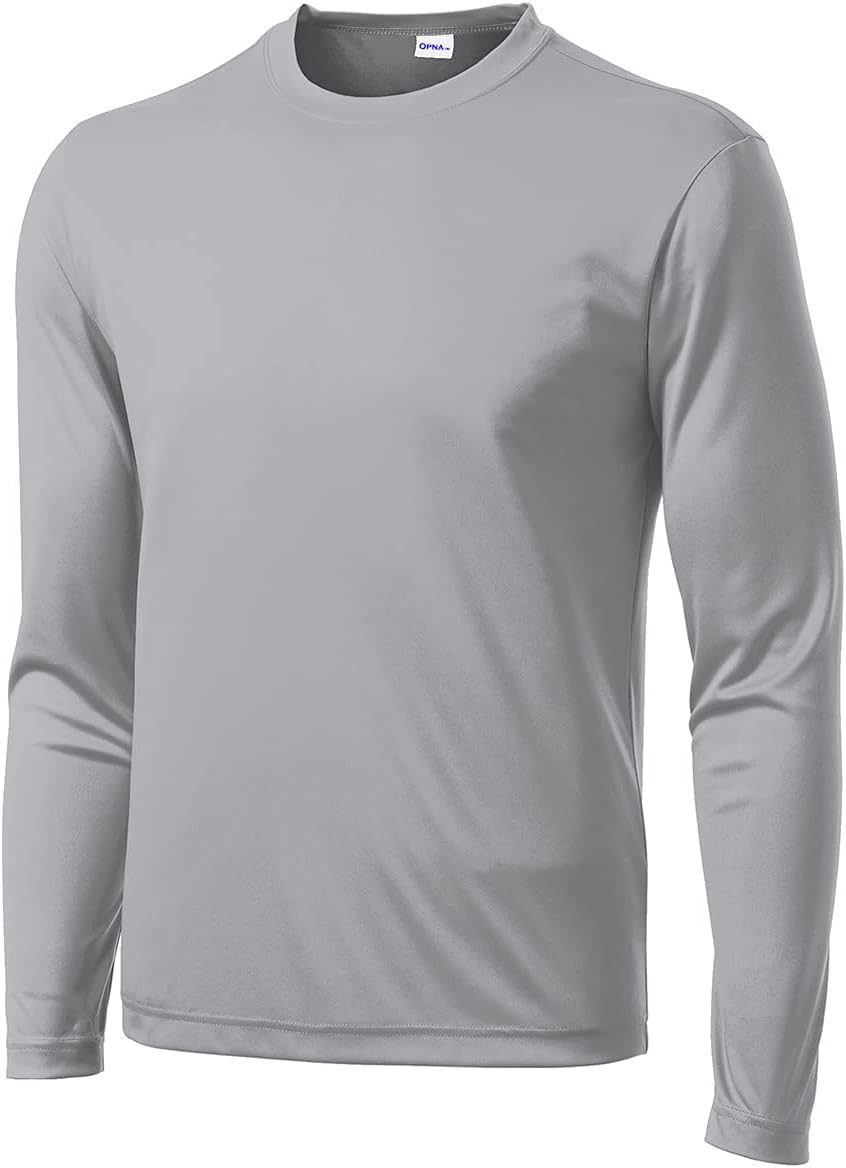 Detalle de Opna Men's Long Sleeve Athletic Shirt, Moisture-Wicking 100% Polyester