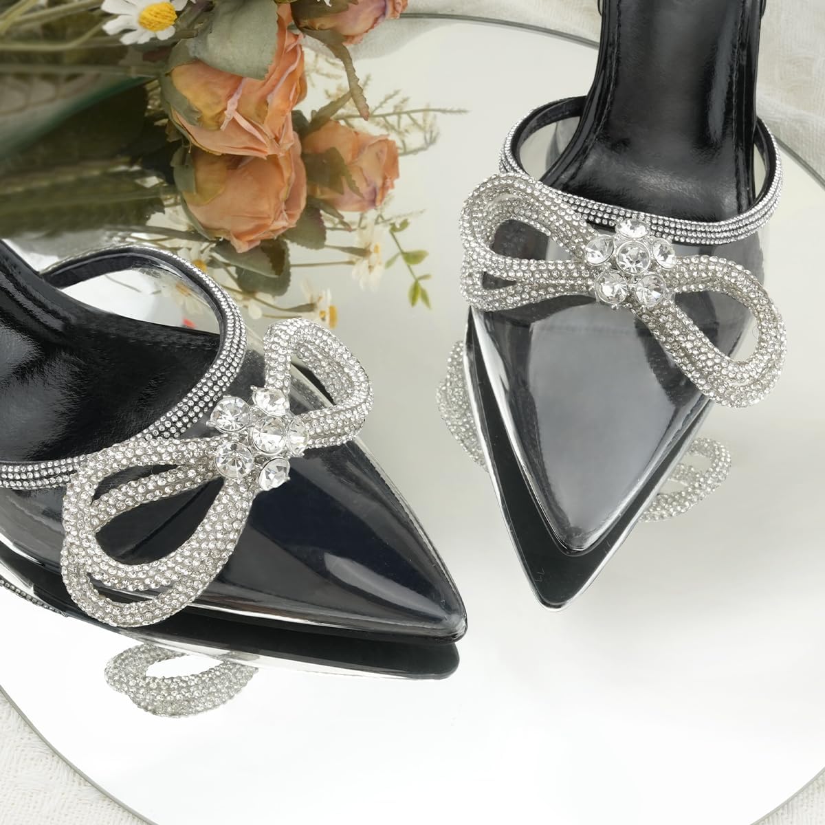 Detalle 2 de JENN ARDOR Slingback Bow Kitten Pumps 👠