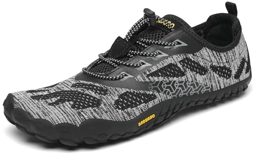SAGUARO Zapatillas Barefoot Minimalistas para Hombre/Mujer – 42 EU, Ébano Negro
