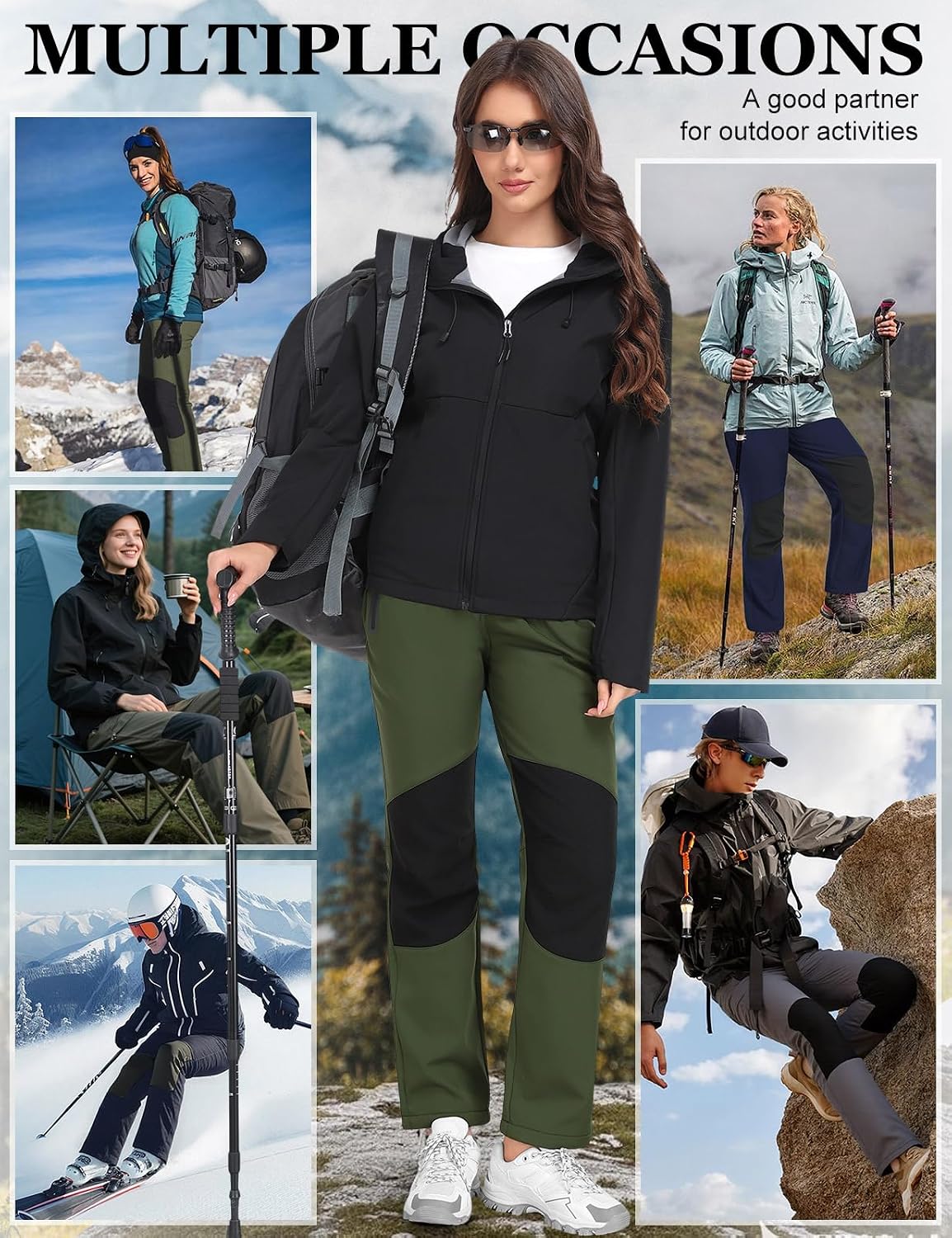 Detalle de Waterproof hiking trousers for women