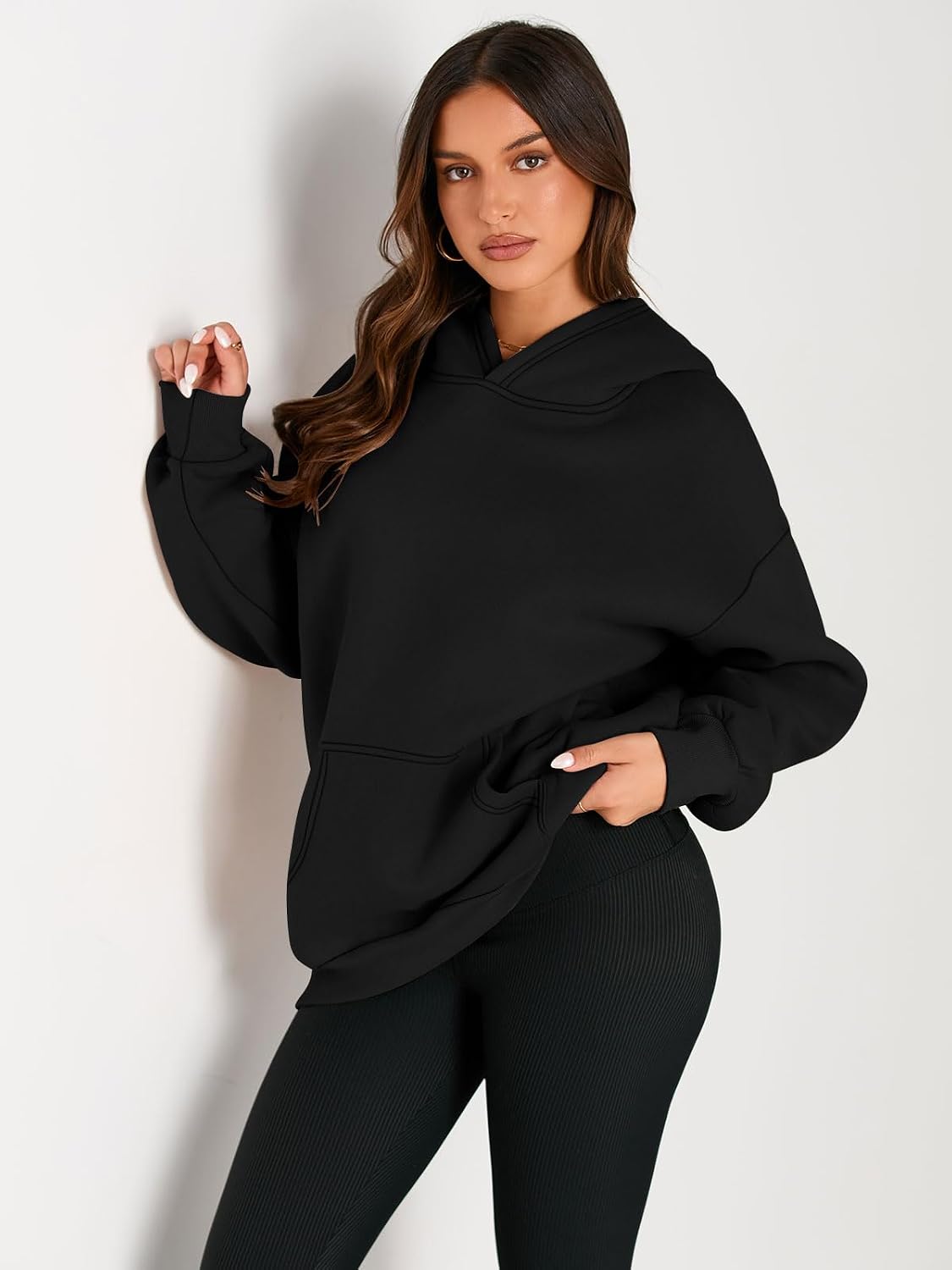 Detalle 2 de EFAN Women's Fleece Hoodie Cotton-Polyester Blend