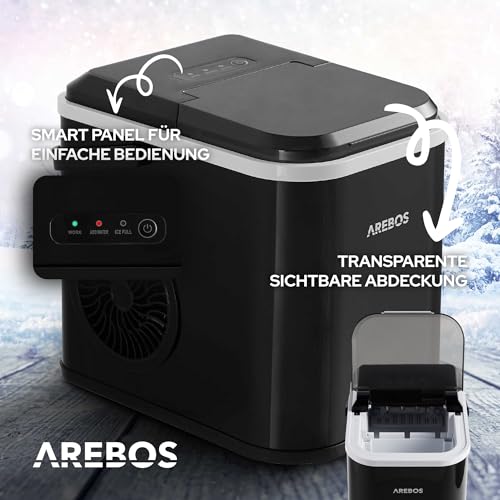 Detalle de Arebos Eiswürfelmaschine 12 kg/24h – kompakt, leise und selbstreinigend