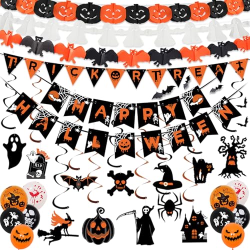 Detalle de AMLOOPH Halloween-Deko-Set aus recycelbarem Papier