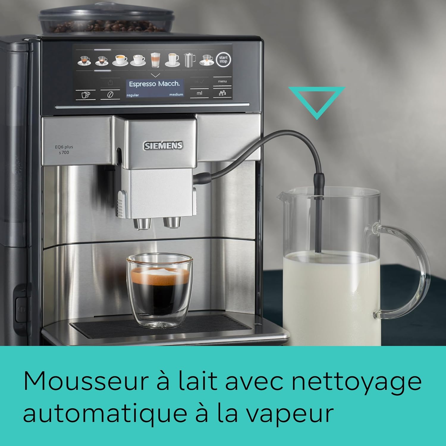 Thumbnail 3 de SIEMENS EQ6 plus S500 TE655203RW : machine à café automatique avec système de lait et écran tactile