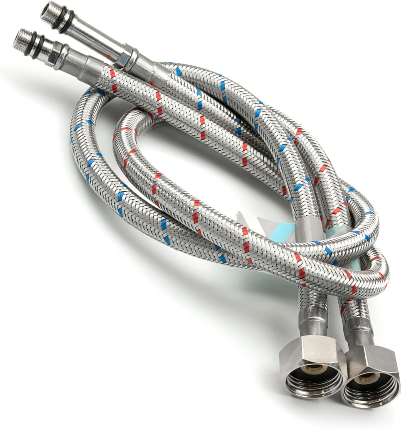 Detalle de Pair M10 x 600mm Flexible Tap Connector – Braided Hose