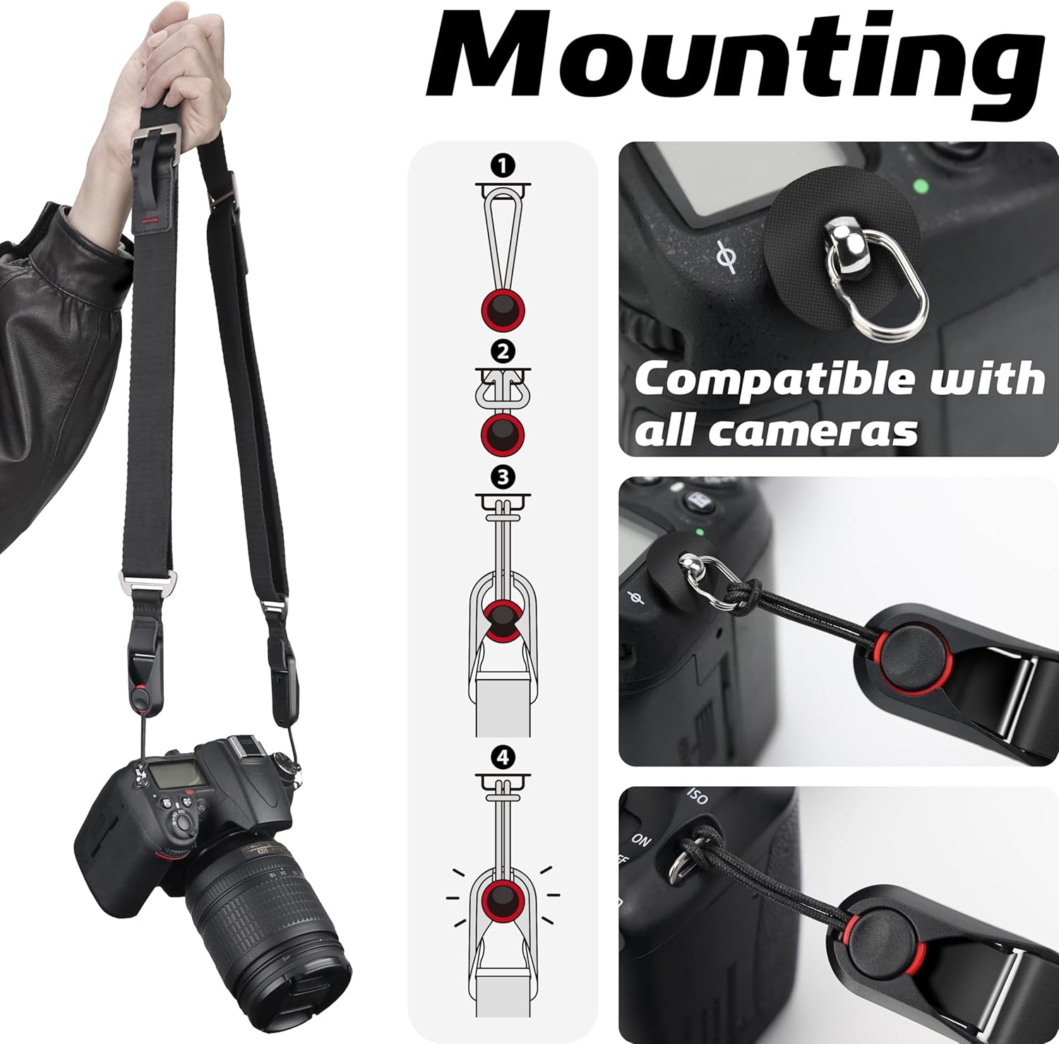 Thumbnail 5 de SUNYA Camera Strap 200 lbs quick‑release 📷