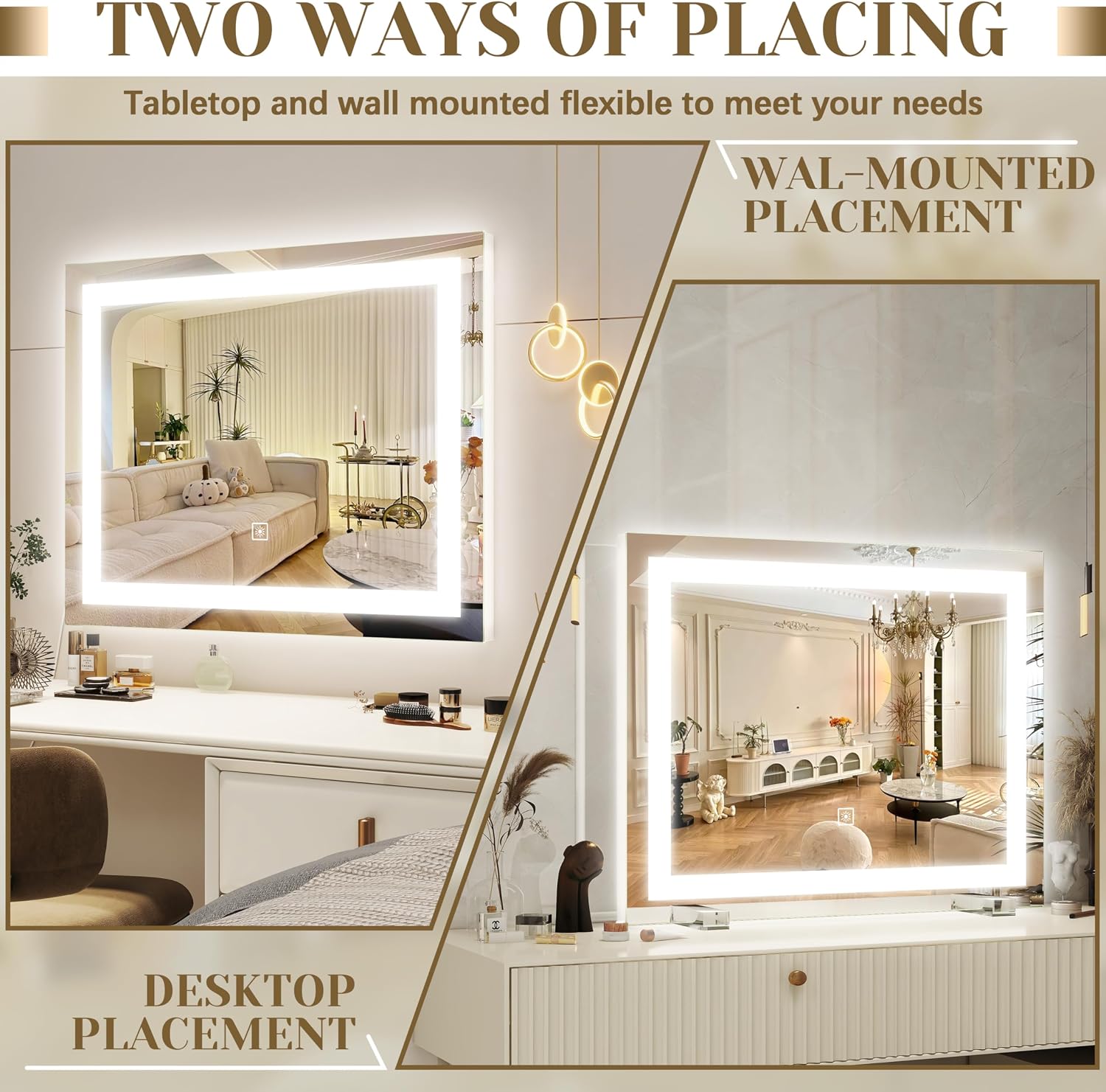 Thumbnail 5 de ROLOVE 22x20 Lighted Vanity Mirror