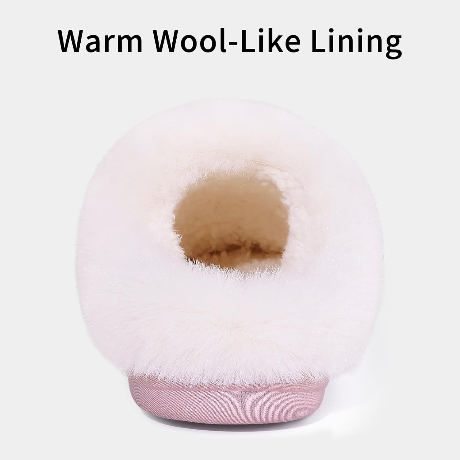 Detalle de Evshine Warm Knit House Slippers for Women with Memory Foam and Anti-Slip Soles