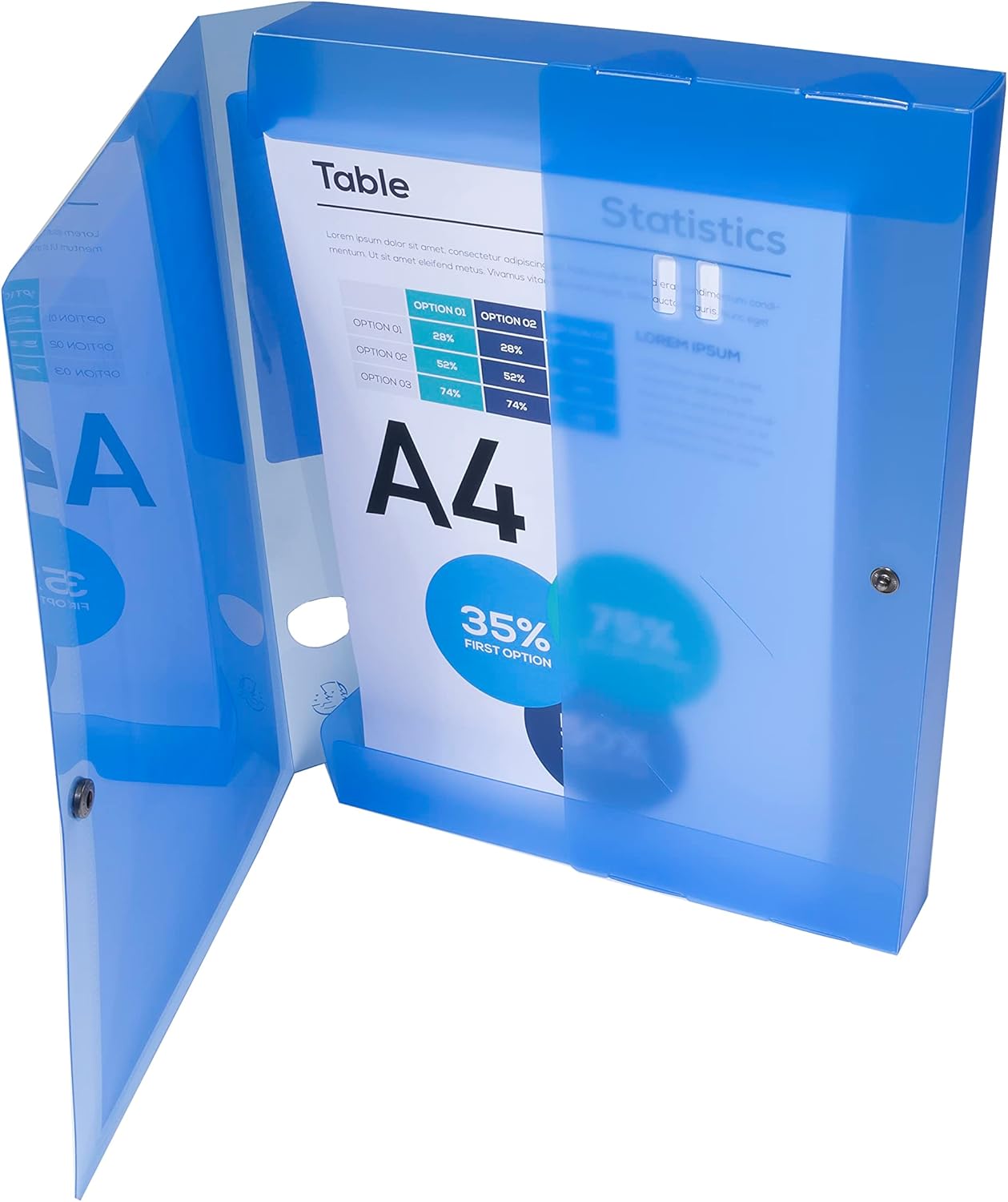 Thumbnail 4 de Exacompta 59982E – 5 boîtes de classement Kreacover, A4, 25x33 cm, bleu, dos 4 cm
