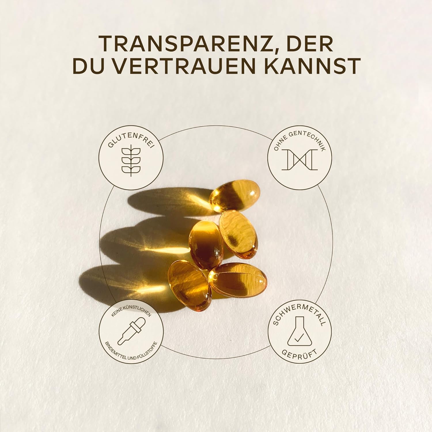 Detalle de Vitamin D3 Hochdosiert Depot 5.000 IU (365 Kapseln) – D3 mit nativem Olivenöl extra und kaltgepresstem Extra-Virgin