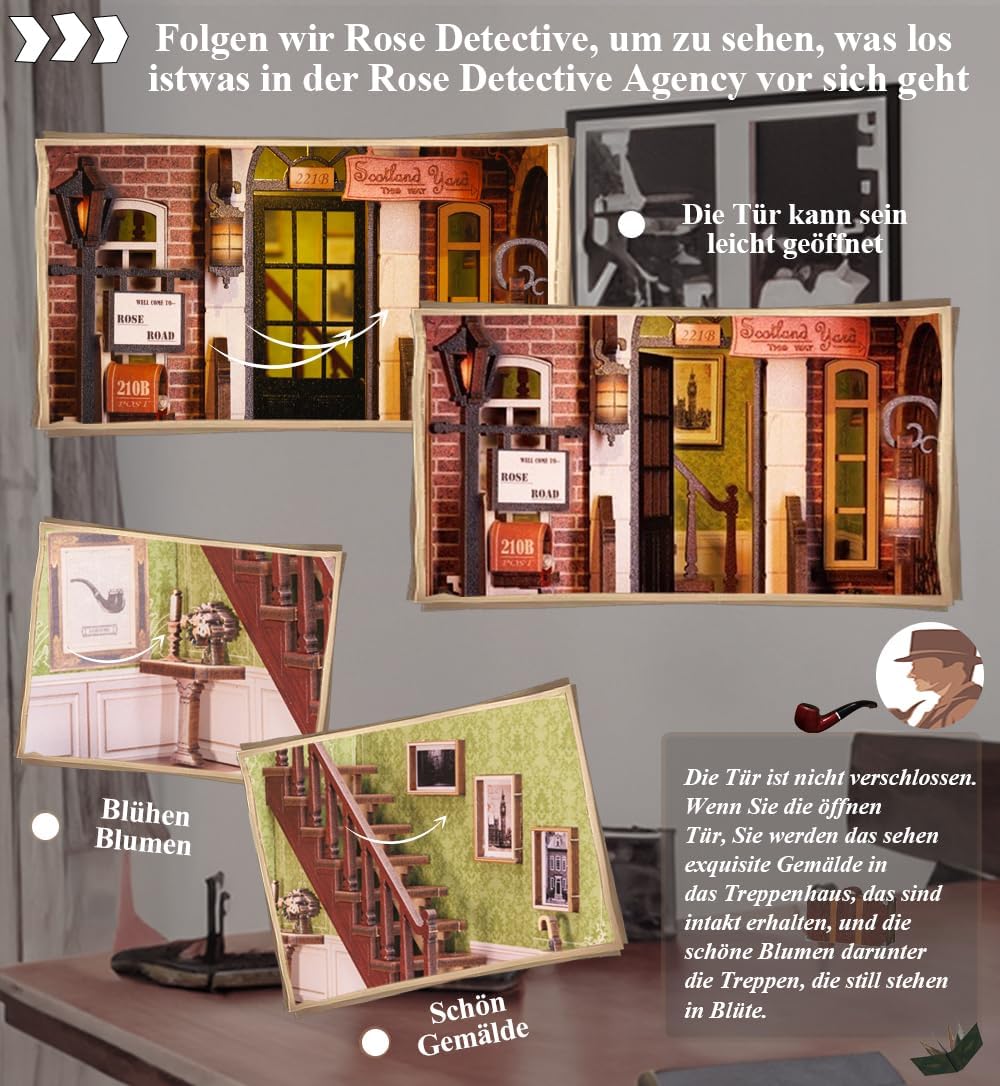 Thumbnail 6 de CUTEBEE Book Nook Kit Casa Delle Bambole