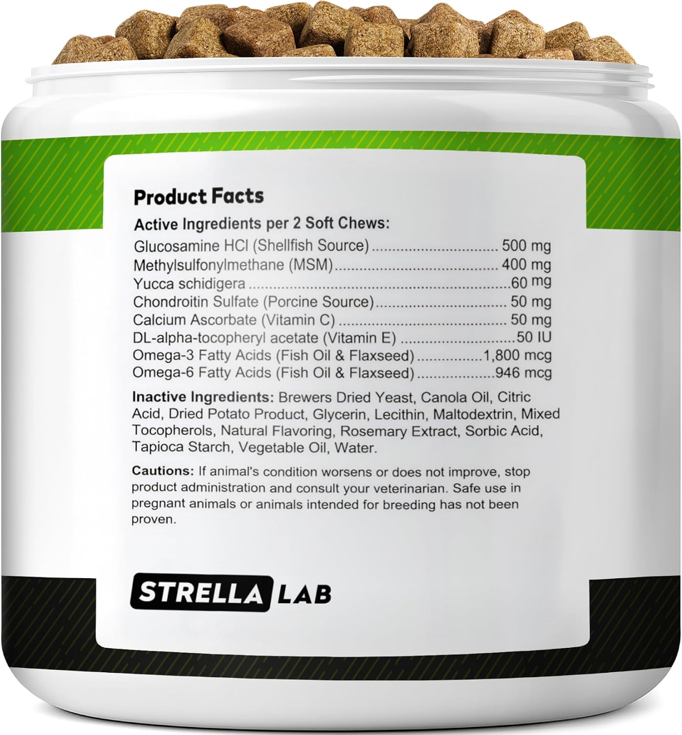 Detalle de STRELLALAB Dog Joint Supplement, 120 Chews
