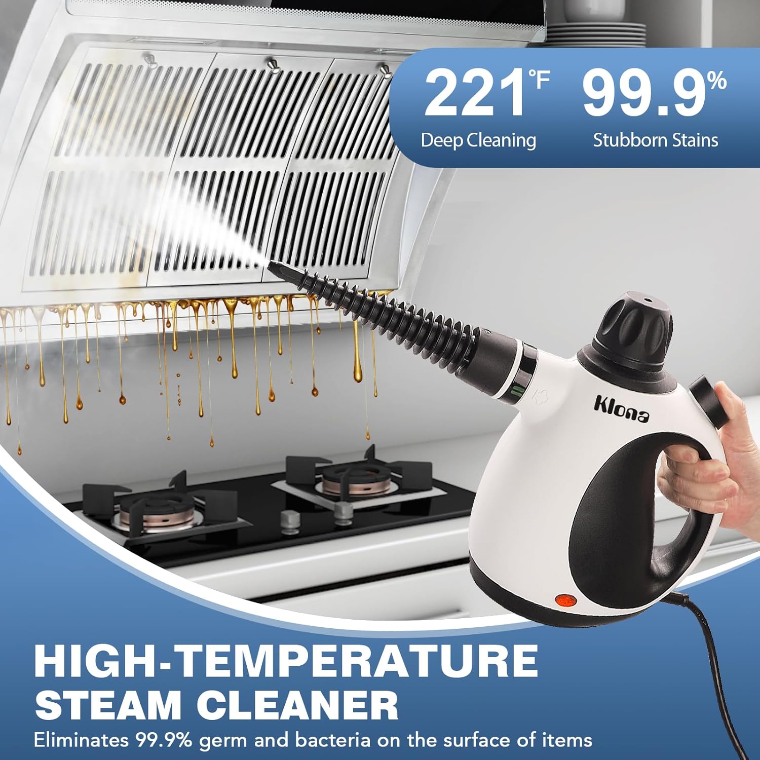 Thumbnail 2 de KLONA Steam Cleaner: Multi-Purpose Handheld Steamer with 10 Accessories