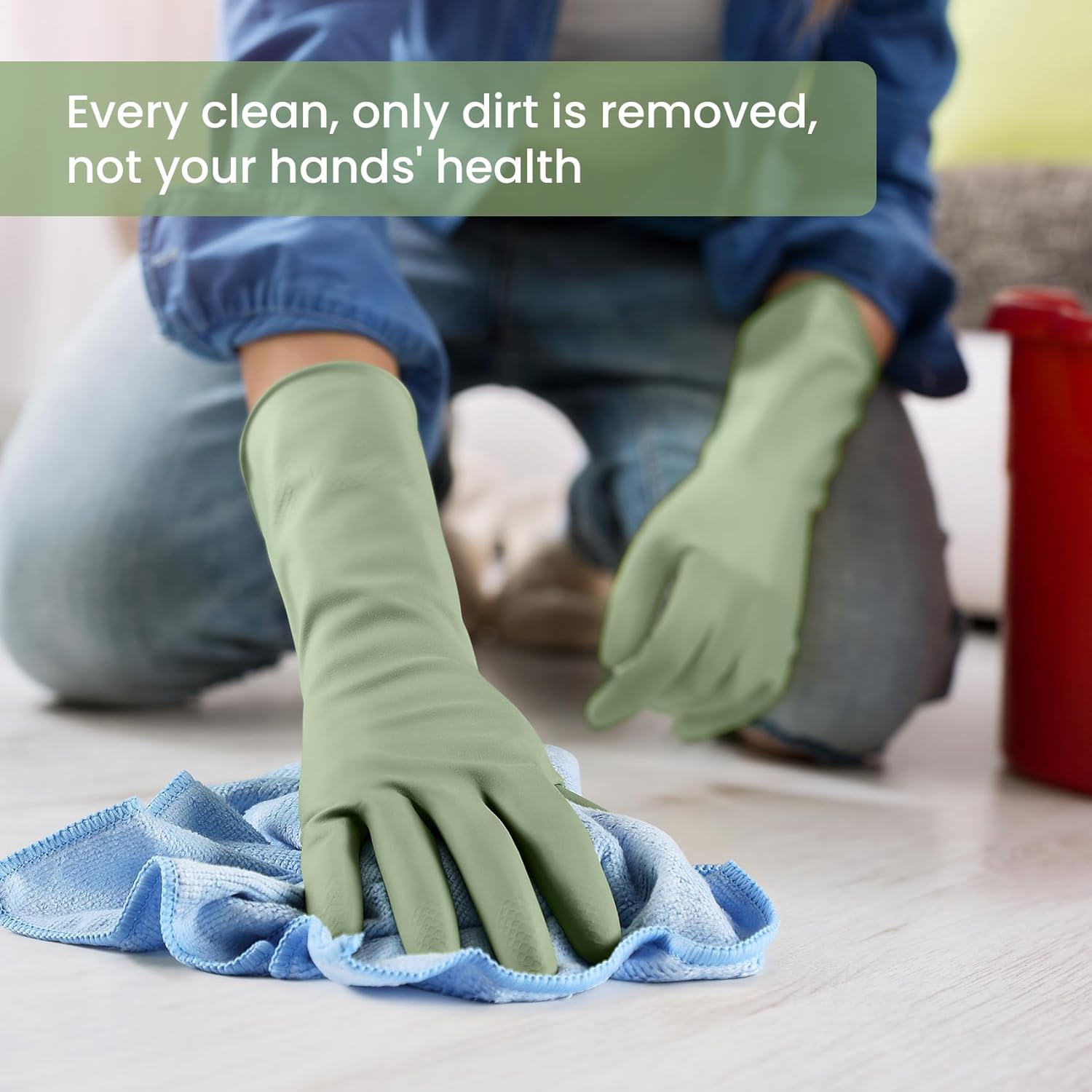 Thumbnail 4 de Rubber Cleaning Gloves 4 Pairs