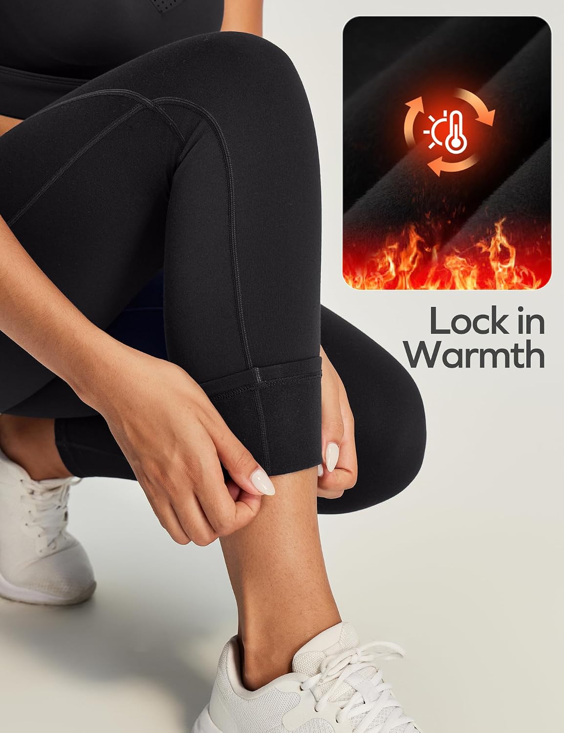 Detalle de Ewedoos Women's Fleece-Lined Leggings