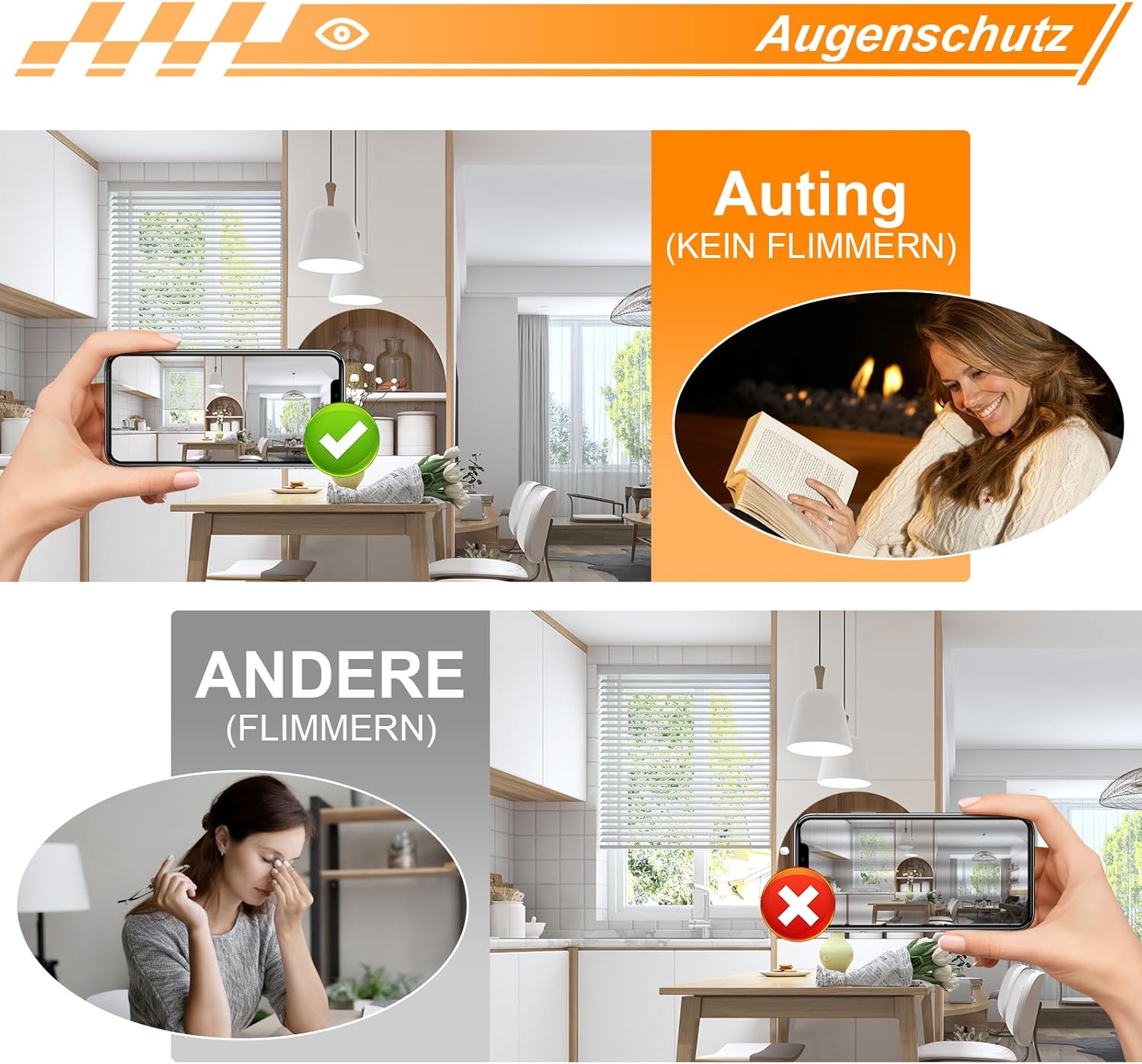 Thumbnail 5 de Auting GU10 LED Warmweiß 3000K, 800 Lumen (6er-Pack, 5 W) – 120° Reflektor, nicht dimmbar