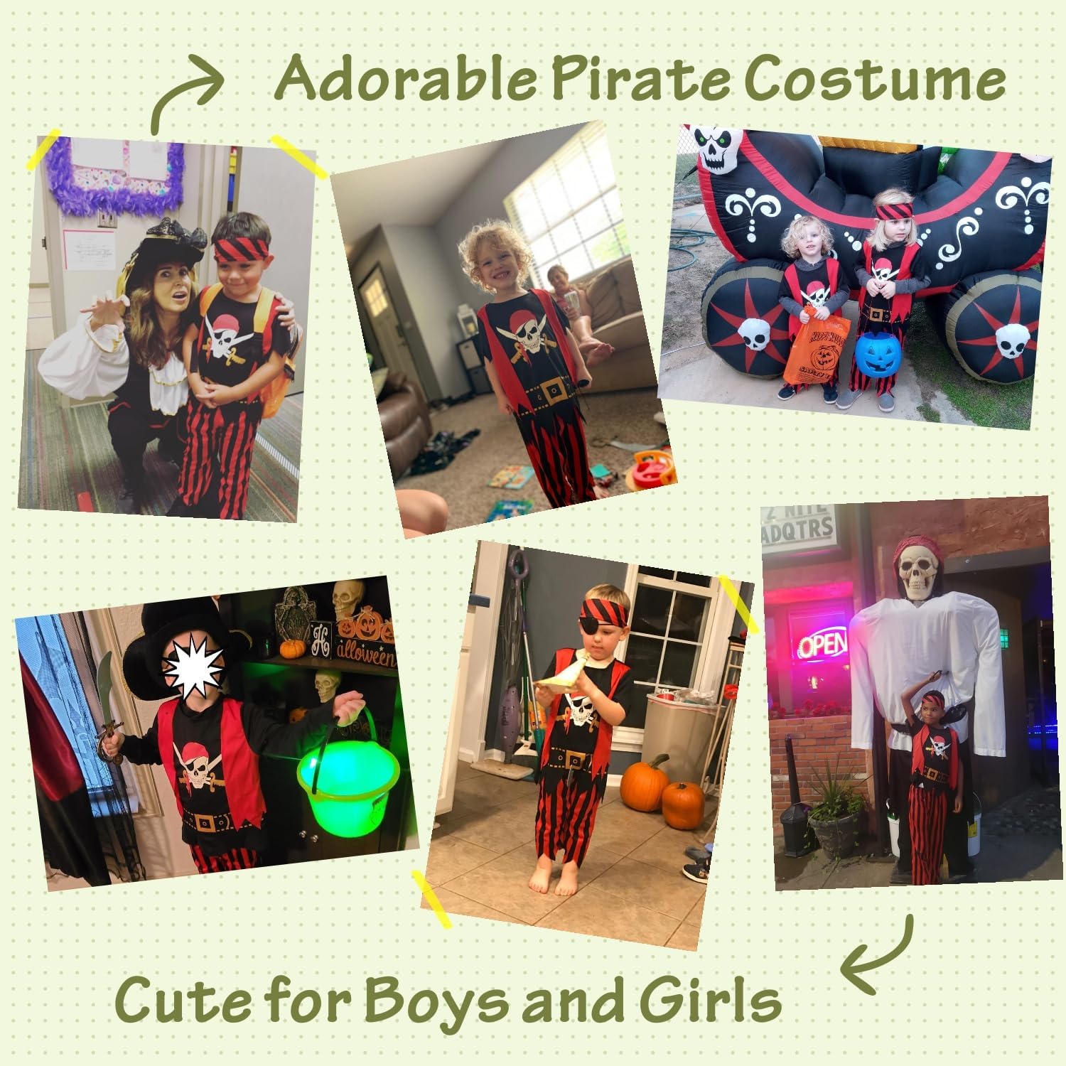 Thumbnail 5 de Sincere Party Kids Pirate Costume Set — Complete Dress-Up for 3–10 year olds
