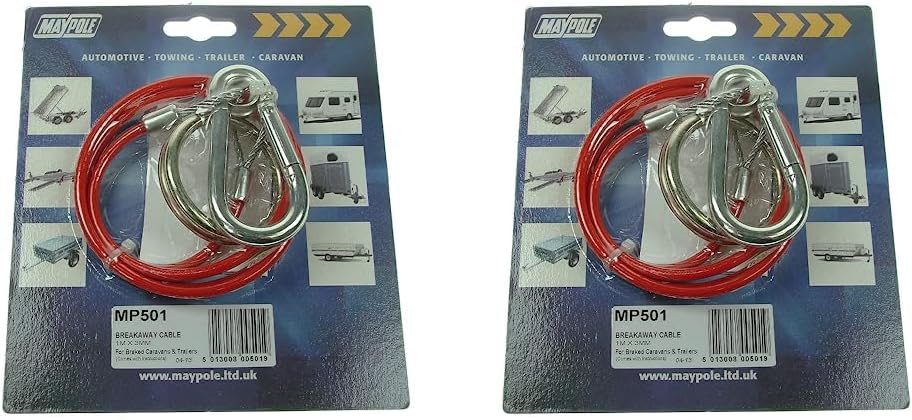 Thumbnail 1 de Maypole 1m x 3mm Red PVC Breakaway Cable for Braked Trailers and Caravans