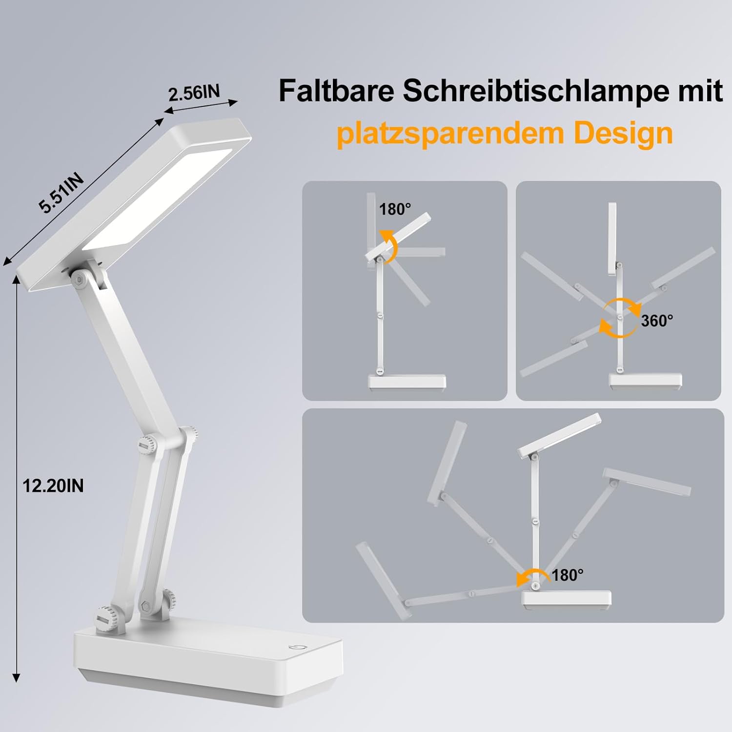 Detalle 2 de Suright LED Tischlampe Kabellos 2400 mAh