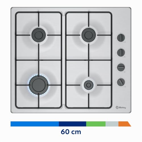 Detalle de Balay 3ETX464BB – Placa de gas de 4 fuegos con Autoencendido y GasStop