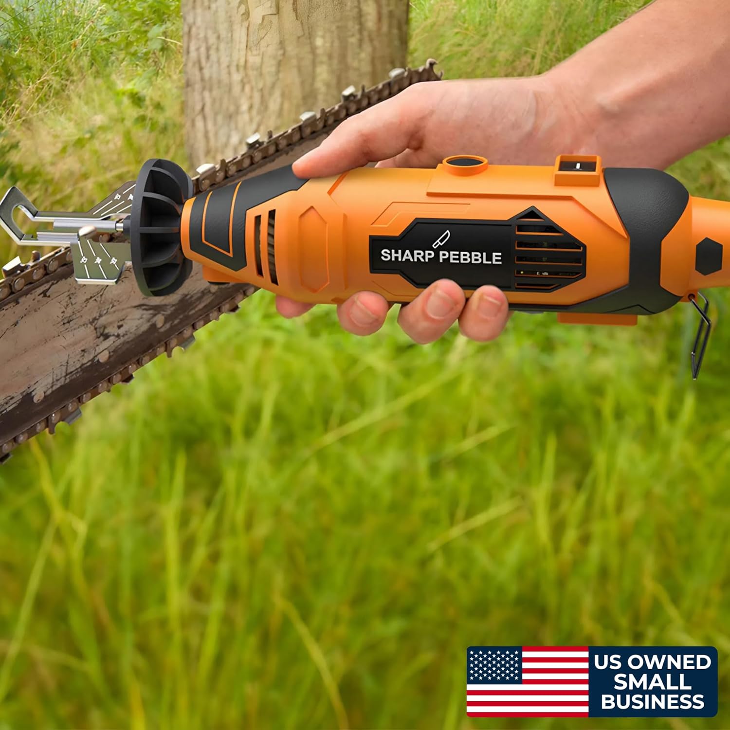 Thumbnail 6 de Sharp Pebble S1J-AJ6-10 Electric Chainsaw Sharpener Kit with Angle Guide