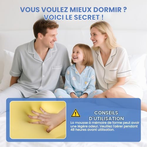 Thumbnail 7 de A-Pce Oreiller Ergonomique Cervical en Mousse à Mémoire de Forme – Bleu