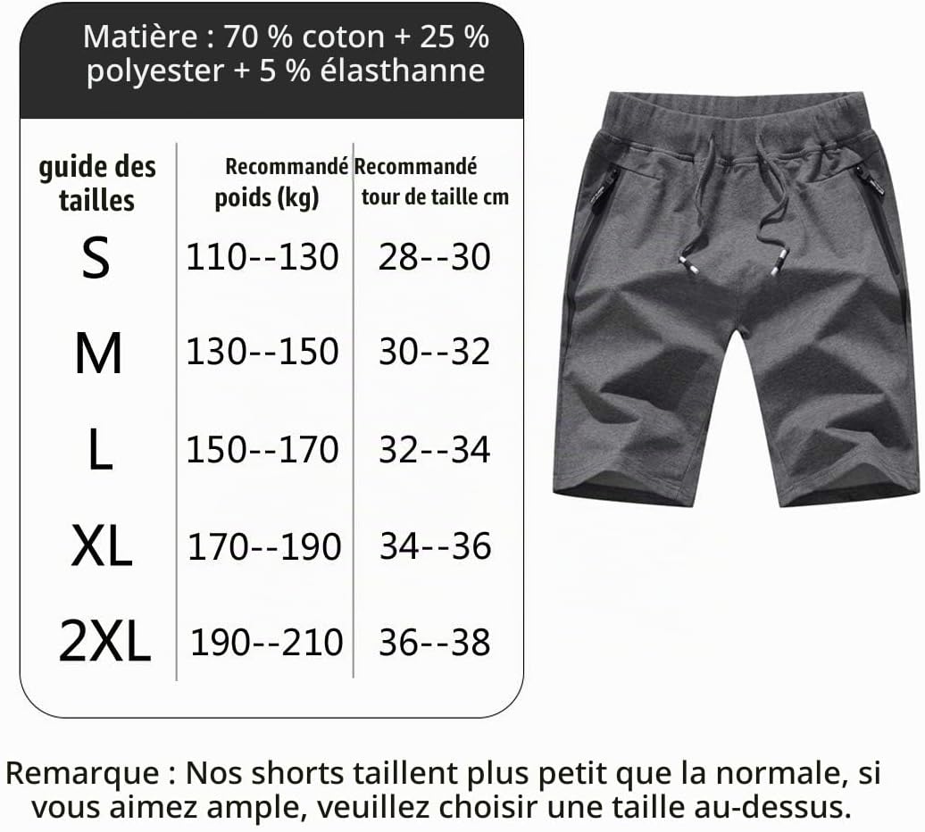 Thumbnail 3 de Tansozer herenshort met ritszakken, 70% katoen en elastische tailleband