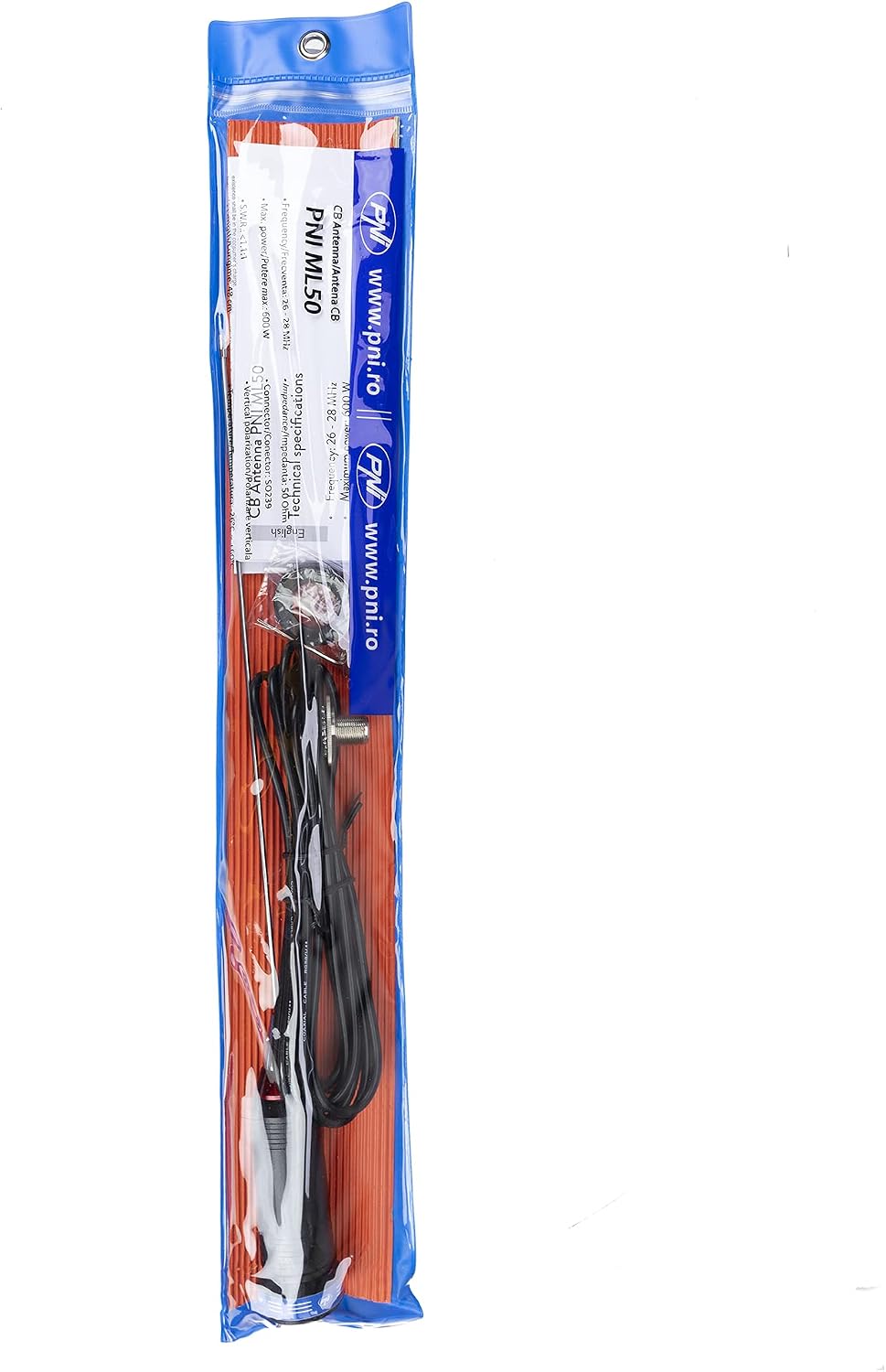 Thumbnail 6 de CB PNI ML50 Antenne – 26–28 MHz, 48 cm, 600 W, RG58 Kabel (3,5 m) ohne PL259 Stecker