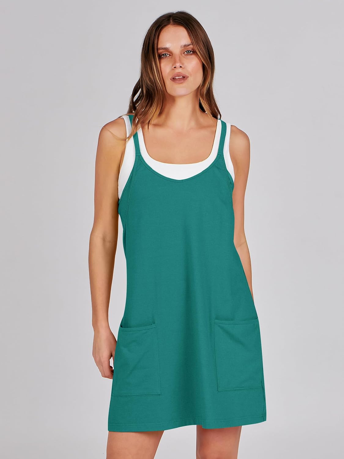 Thumbnail 2 de ANRABESS Women Athletic Dress Summer Tennis Mini Romper with Built-In Shorts (XS–XXL)