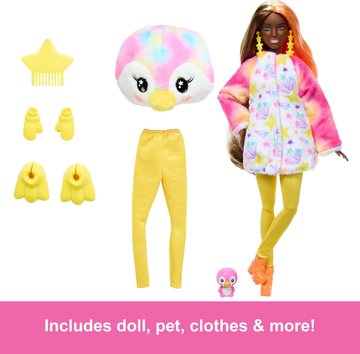 Thumbnail 4 de Barbie Cutie Reveal: Muñeca Morena en Disfraz de Pingüino 🐧