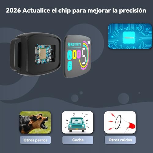 Detalle de Meloive Collar Antiladridos para Perro — Collar Vibración Recargable, 8 Niveles y 4 Modos