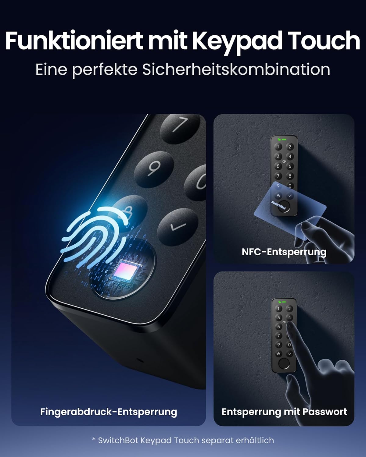 Thumbnail 5 de SwitchBot Smart Lock Pro Fingerabdruck-Türschloss