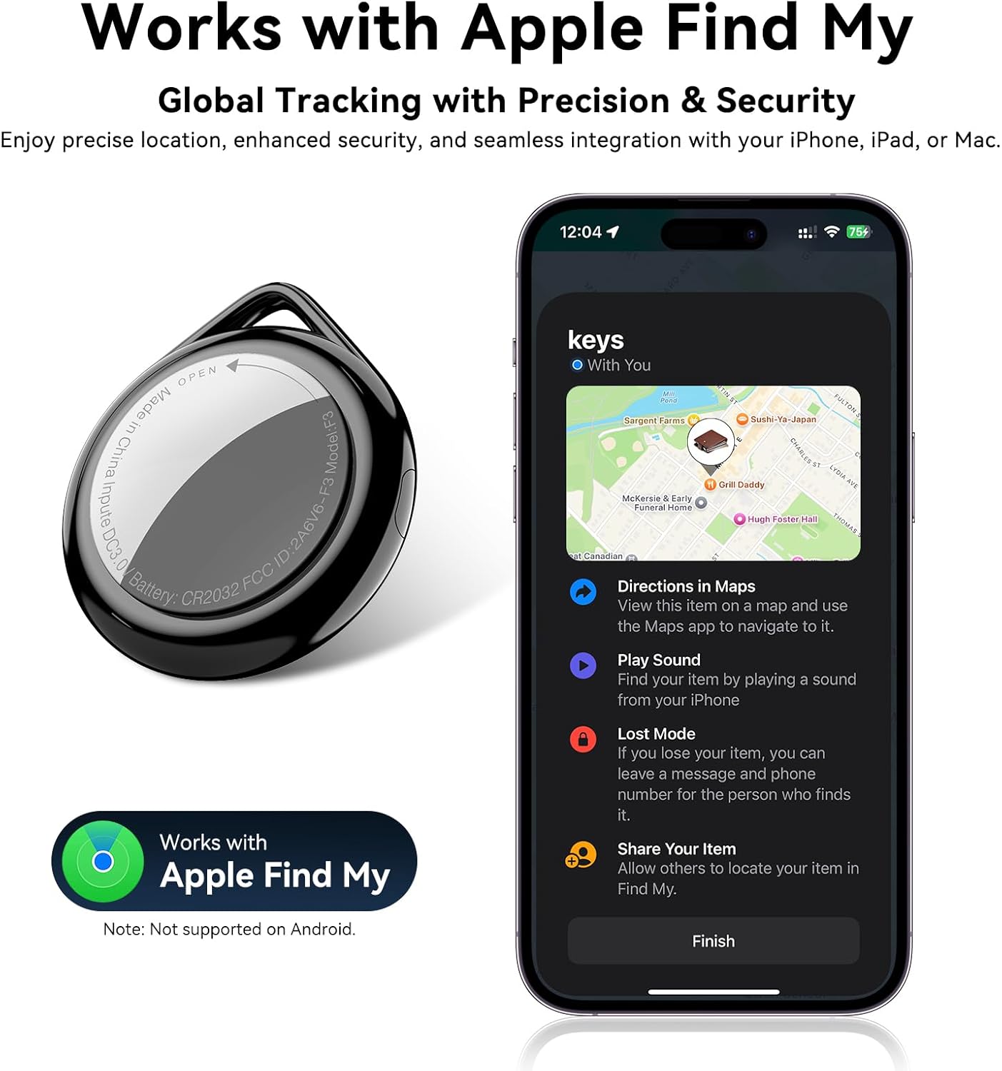 Thumbnail 5 de Air Tag Wallet Tracker 4-Pack Apple MFi Certified