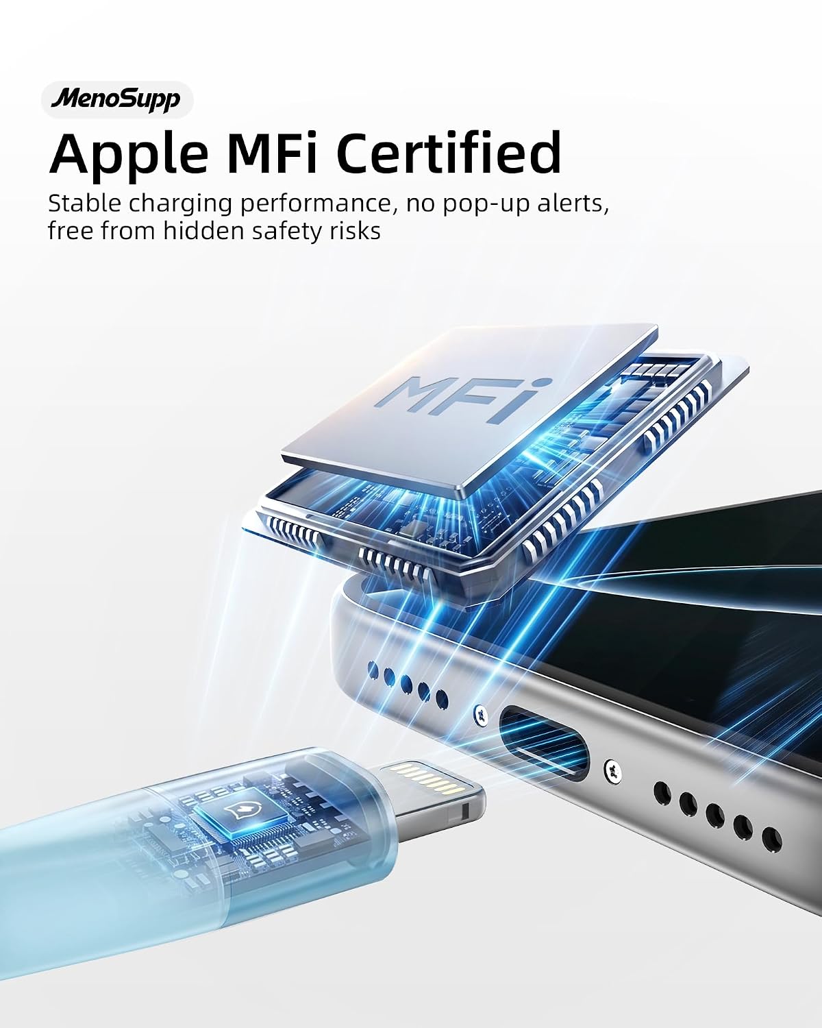 Detalle 2 de Apple iPhone Charger 3-Pack 10 ft Lightning Cable