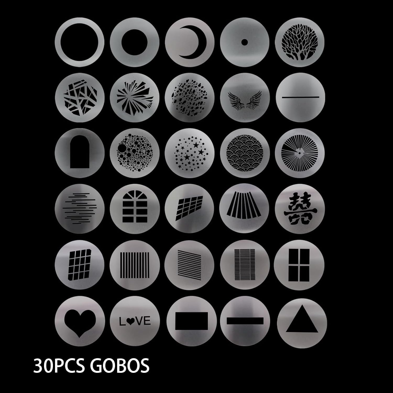 Detalle de Bowens Mount Snoot Spotlight Gobo Projector with 4-Leaf Barndoor and 30 Gobos