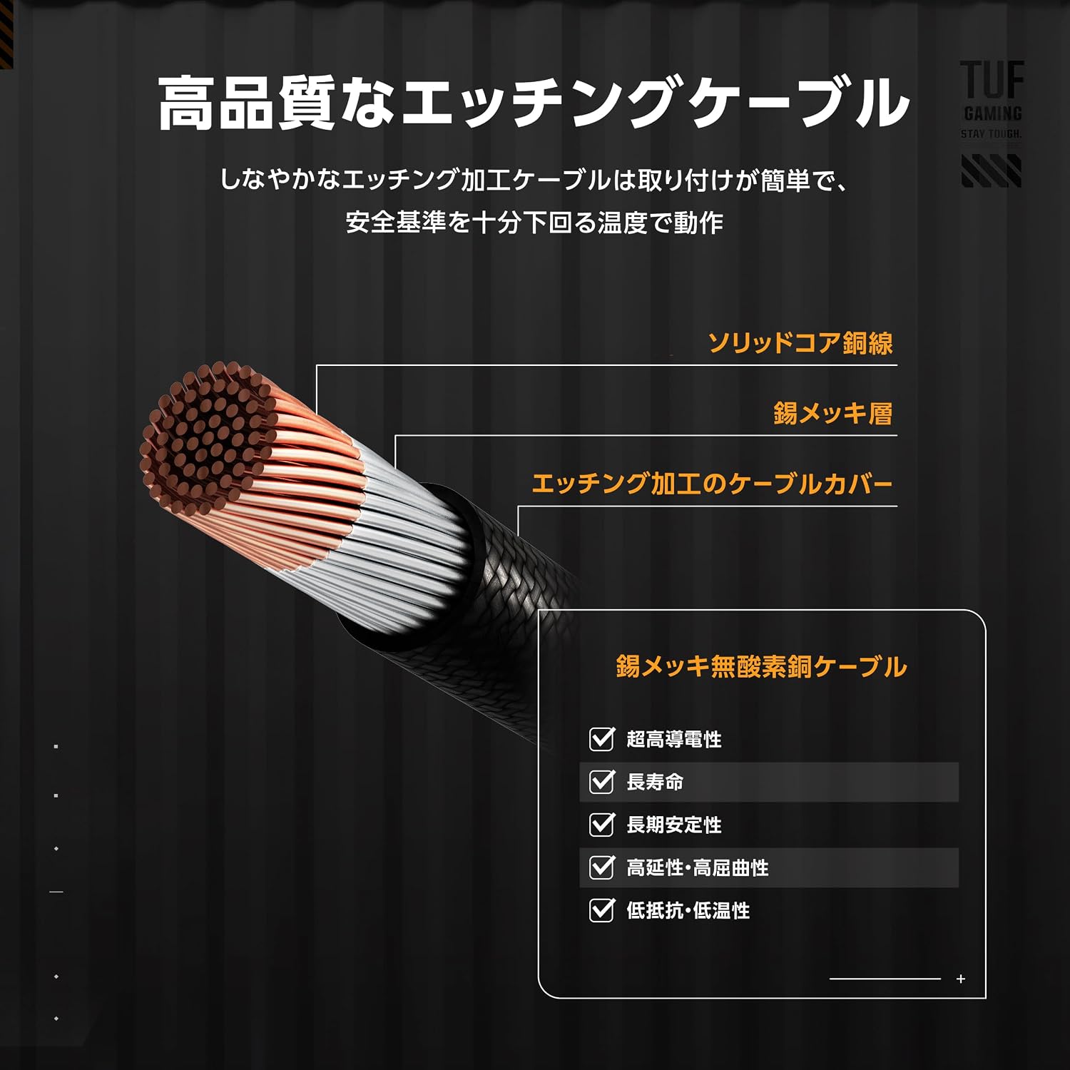 Detalle 2 de ASUS TUF Gaming 1000W Gold EVO 電源ユニット ATX 3.1・PCIe 5.1対応