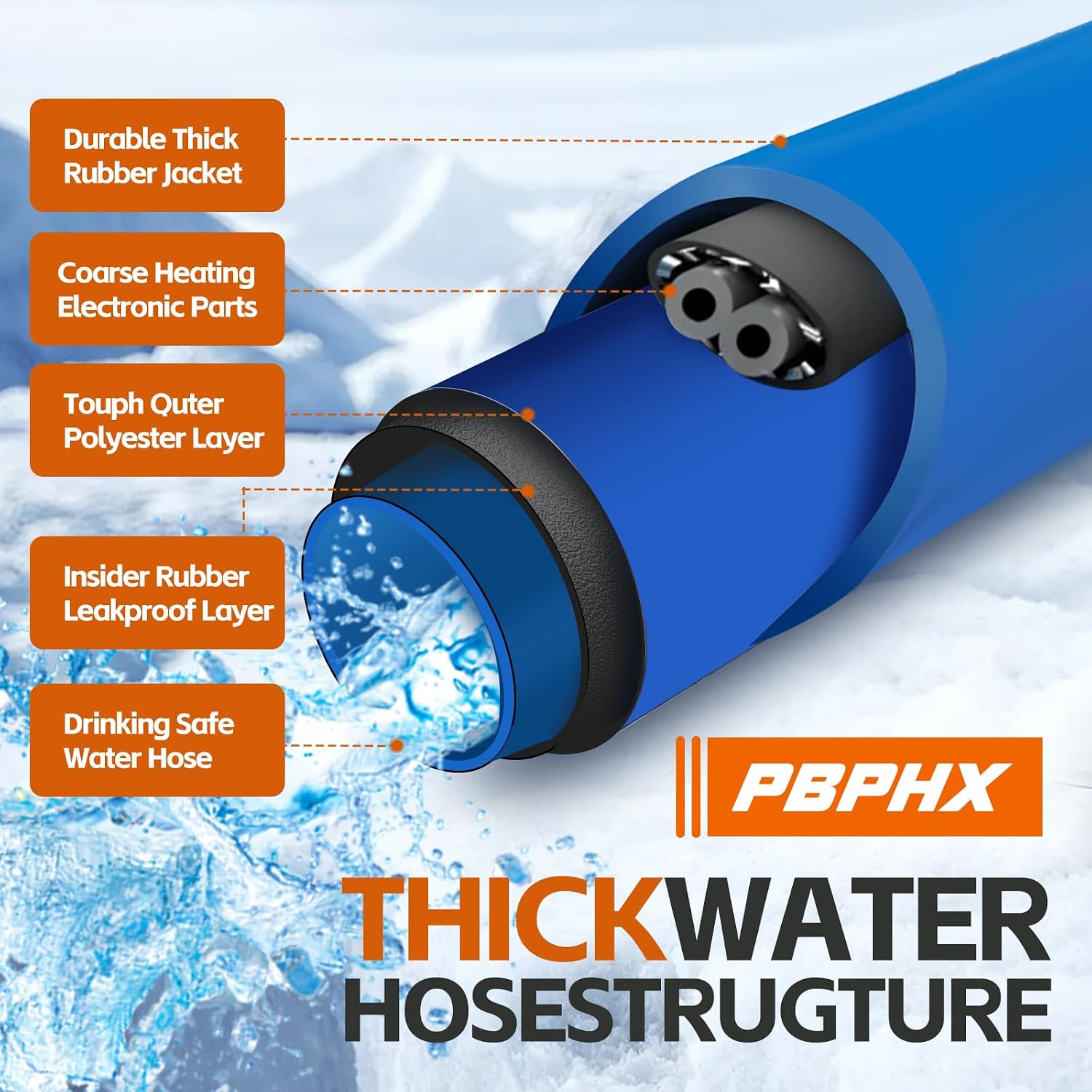 Thumbnail 3 de Heated RV Water Hose, 50 ft