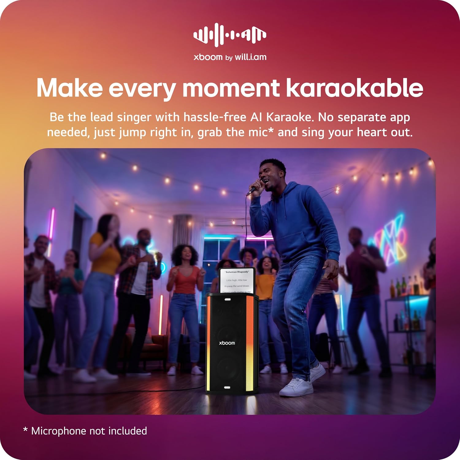 Thumbnail 6 de LG xboom Stage501.AUSALBK Karaoke Party Speaker, 25-Hour Playback, IPX4