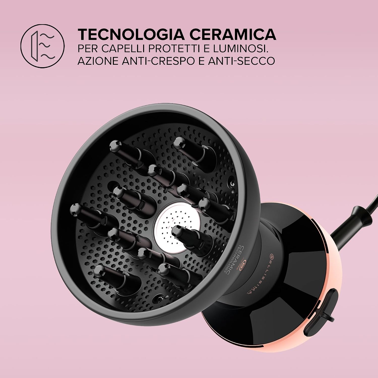Detalle de Bellissima Imetec Diffon DF1 3000 – Diffusore capelli ricci 700W