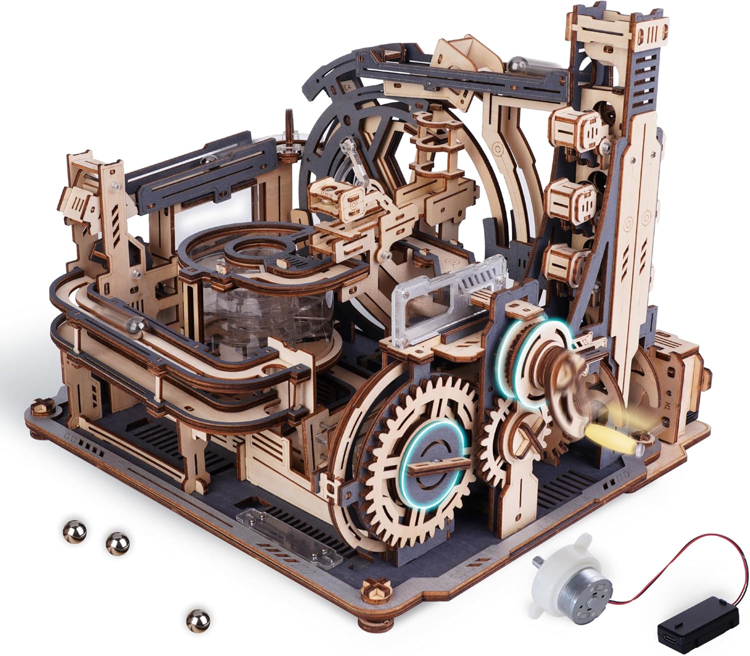 Detalle de ROKR Spaceport maquette mécanique en bois pour enfants 🧩