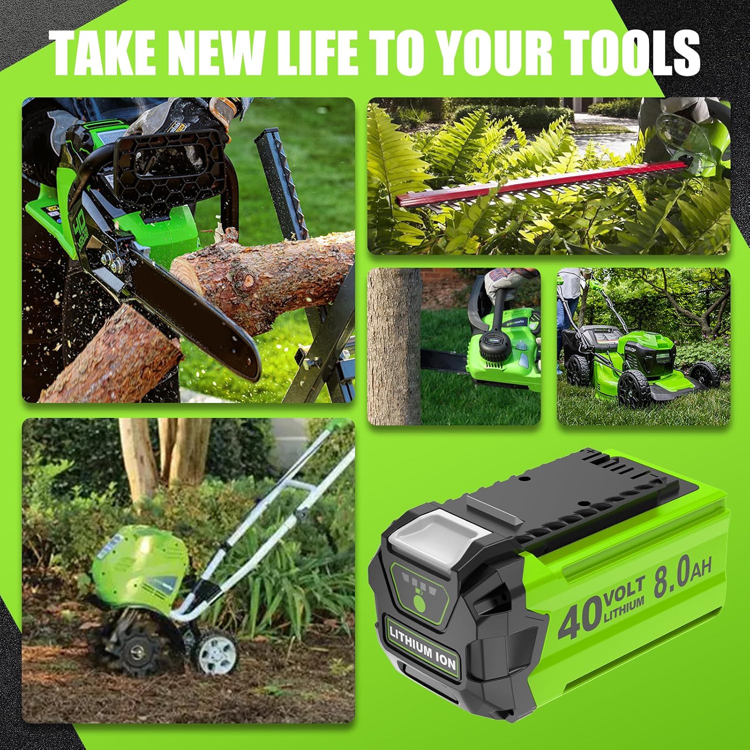 Thumbnail 6 de Greenworks-Compatible Replacement Battery 8.0Ah