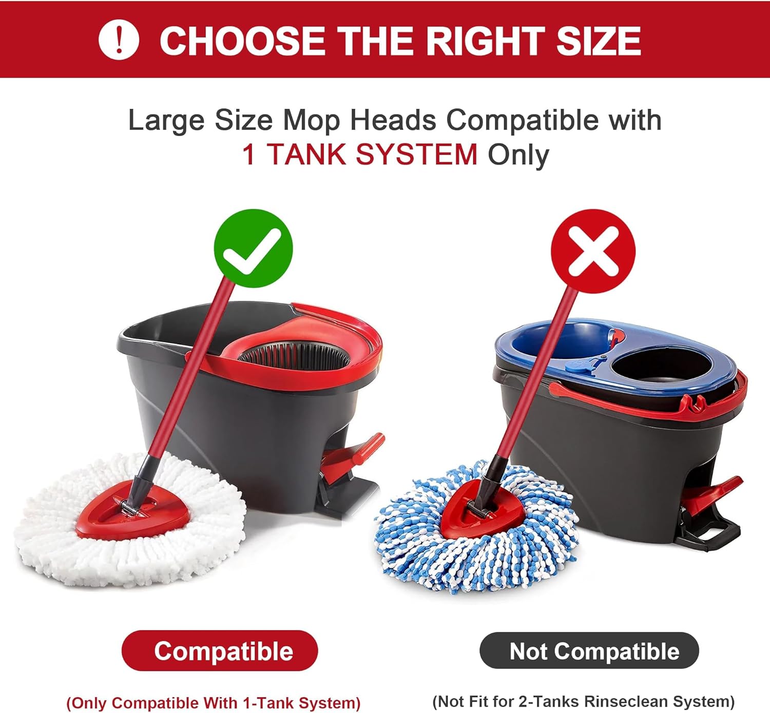 Detalle 2 de 4 Pack Mop Heads for O-Ceda Easy Wrin Spin