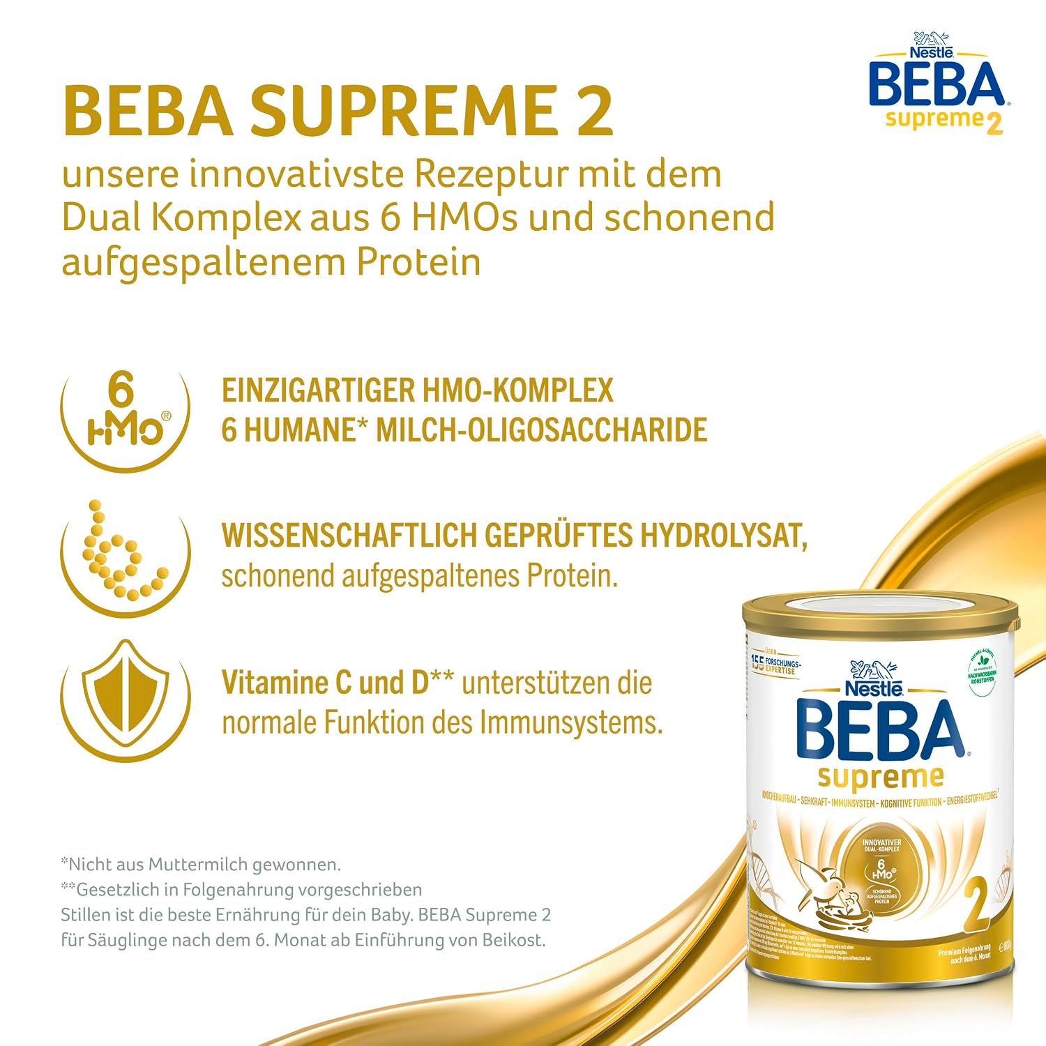 Thumbnail 6 de BEBA SUPREME 2 Folgemilch nach dem 6. Monat – 6 x 800 g, lactosehaltig, ohne Palmöl